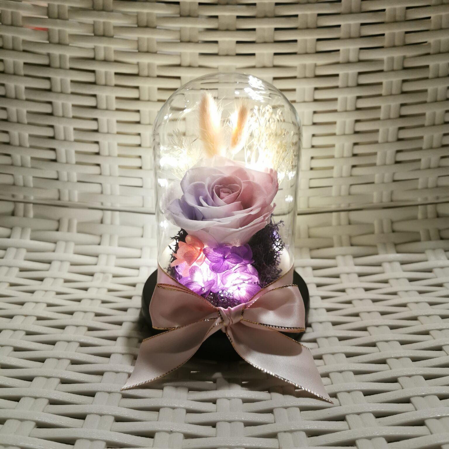 Everlasting Purple Rose Glass Dome – Flow2.sg